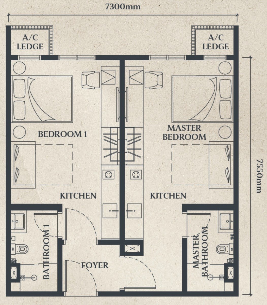 Axis Type B floor plan