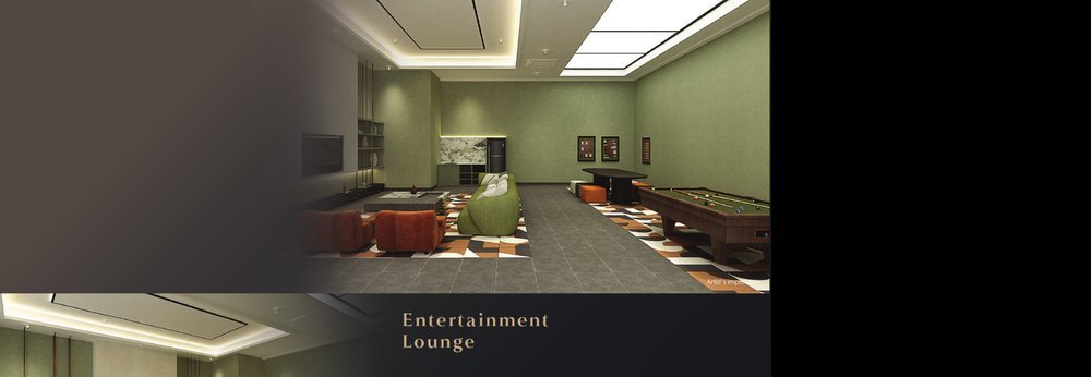 Entertainment lounge with pool table